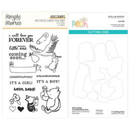 Spellbinders Clear Stamps & Die Set - Hello Baby (by Simple Stories) BD-1042