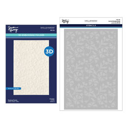 Spellbinders 3D Embossing Folder and Stencil - Flowing Florals (by Simon Hurley) BD-1105