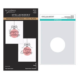 Spellbinders BetterPress Press + Foil Plate & Stencil - Tied with Cheer BD-1129