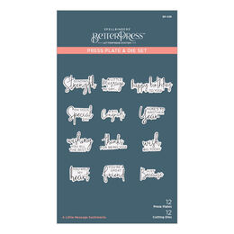 Spellbinders Press Plate & Die Set - A Little Message Sentiments BP-026