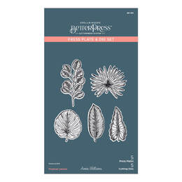 Spellbinders BetterPress Propagation Garden Collection Press Plate & Die Set - Tropical Leaves By Annie Williams