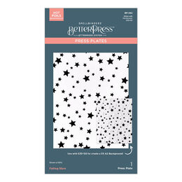 Spellbinders Press Plate - Little Smiles Collection - Falling Stars BP-262
