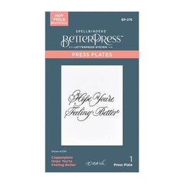 Spellbinders BetterPress Plate & Die Set - Hope You're Feeling Better BP-276