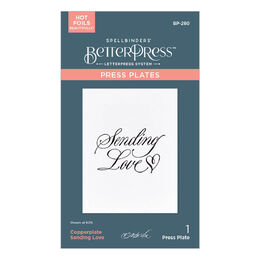Spellbinders Press Plate - Copperplate Sending Love BP-280