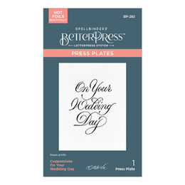Spellbinders Press Plate - Copperplate On Your Wedding Day BP-283