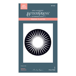 Spellbinders Press Plate - Classic Road Legends Collection - Radiant Starburst (by Mindy Eggen) BP-300