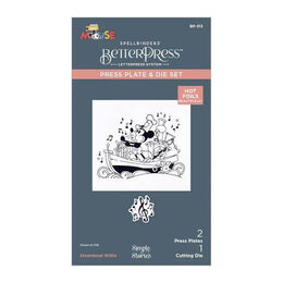 Spellbinders Press Plate & Die Set - Say Cheese Classic Mouse Collection - Steamboat Willie BP-313