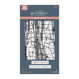 Spellbinders BetterPress Plate - Beautifully Imperfect Collection - Grungy Background BP-324