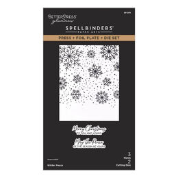 Spellbinders BetterPress Society Press + Foil Plate & Die Set - Winter Peace BP-378