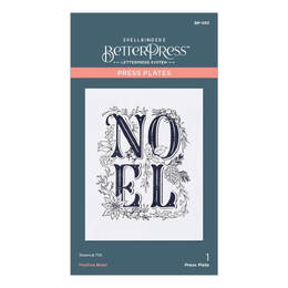 Spellbinders BetterPress Letterpress System Press Plate - Festive Noel BP053