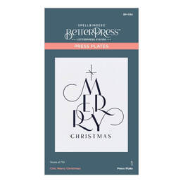 Spellbinders BetterPress Letterpress System Press Plates - Chic Merry Christmas BP056