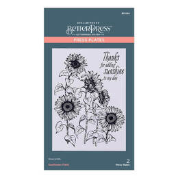 Spellbinders BetterPress Plate - Sunflower Field Press BP094