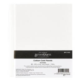 Spellbinders BetterPress Letterpress A2 Cotton Card Panels - Porcelain (25/Sheets) BPC002