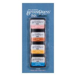 Spellbinders BetterPress Letterpress Mini Ink Pad Set 4/Pkg - Desert Sunset BPI013