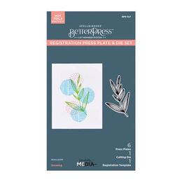Spellbinders BetterPress Plate & Die Set - Modern Botanicals Collection - Growing (by Dina Wakley) BPR-027