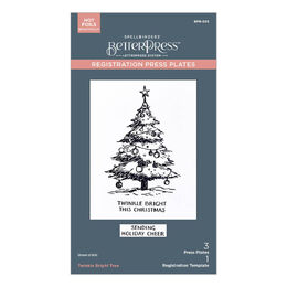 Spellbinders BetterPress Plate - Wonderland Collection - Twinkle Bright Tree BPR-033