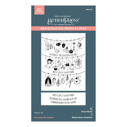 Spellbinders BetterPress Registration Press + Foil Plate - Decorate the Season BPR-037
