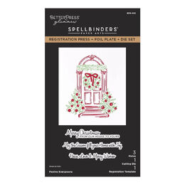 Spellbinders BetterPress Registration Press + Foil Plate & Die Set - Festive Evergreens BPR-050