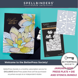 BetterPress Society Press Plate + Die + Add On - Golden Bloom - January 2026