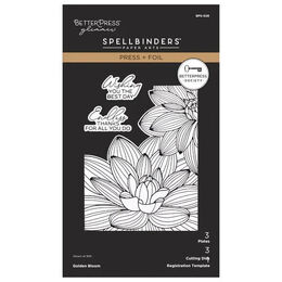 Spellbinders BetterPress Press + Foil Plate & Dies - Golden Bloom - January 2026 BPS-028