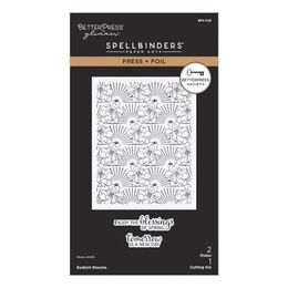 Spellbinders BetterPress Society Press Plate + Die - Radiant Blooms - February 2026 BPS-029