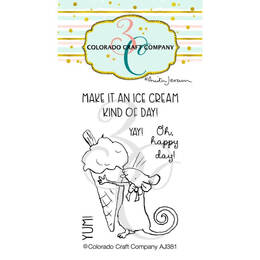 Colorado Craft Company Clear Stamps 2"X3" - Ice Cream Day Mini - By Anita Jeram