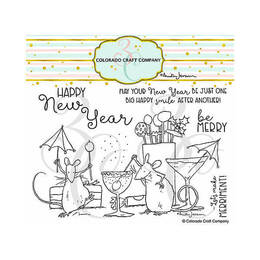 Colorado Craft Company Clear Stamps 4"X6" - Party Time - By Anita Jeram