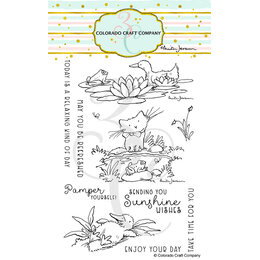 Colorado Craft Company Clear Stamps 4"X6" - Pond Pampering - By Anita Jeram