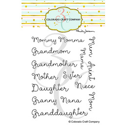 Colorado Craft Company Clear Stamps 3"X4" - For Mom Names - By Anita Jeram