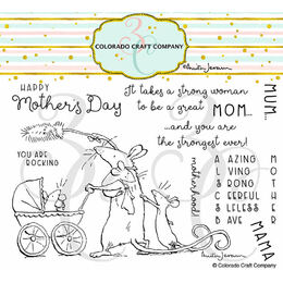Colorado Craft Company Clear Stamps 4"X6" - Amazing Mom - By Anita Jeram