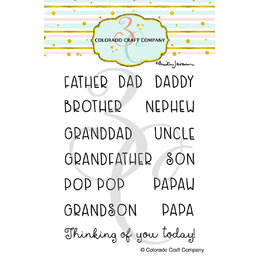 Colorado Craft Company Clear Stamps 3"X4" - For Dad Names - By Anita Jeram