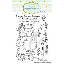 Colorado Craft Company Clear Stamps 4"X6" - Bon Appetit - By Anita Jeram