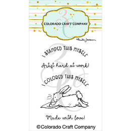 Colorado Craft Company Clear Stamps 2"X3" - Back Card Bunny Mini - By Anita Jeram