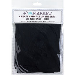 49 and Market  Create-An-Album Collection - Inserts - Assortment 1 - Black