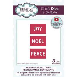Creative Expressions Craft Dies - Festive Panel Sentiments (by Sue Wilson)