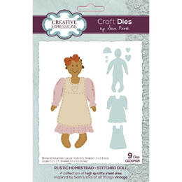 Creative Expressions Craft Dies - Rustic Homestead Stitched Doll (by Sam Poole)