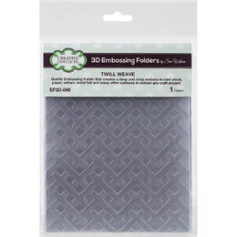 Creative Expressions 3D Embossing Folder 5.8"X7.5" - Twill Weave