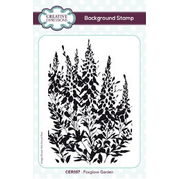 Creative Expressions Rubber Stamp - Foxglove Garden (4in x 6in)