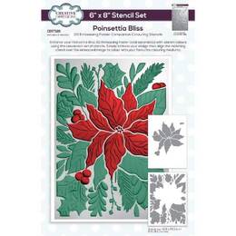 Creative Expressions Companion Colouring Stencil - Poinsettia Bliss (6 in x 8 in, 2pk)