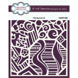 Creative Expressions Stencil by Dora - Honeycomb (6in x 6in)