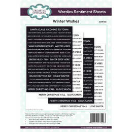 Creative Expressions Wordies Sentiment Sheets - Winter Wishes (Pk, 4 6in x 8in)