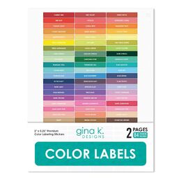 Gina K Designs - Colour Labels for Ink Pads, Ink Cubes and  Card Stock