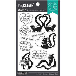 Hero Arts Clear Stamps 4"X6" - Skunk Love CM752