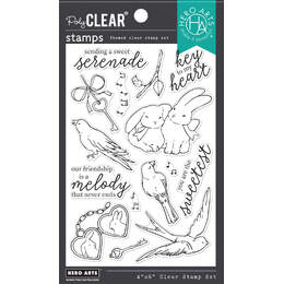 Hero Arts Clear Stamps 4"X6" - Love Bird & Friends CM754