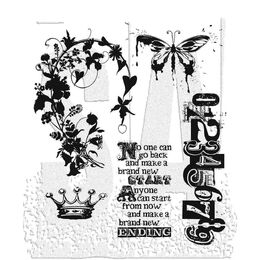 Tim Holtz Stampers Anonymous Cling Mount Stamp - Fairytale Frenzy CMS058