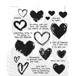 Tim Holtz Stampers Anonymous Cling Mount Stamp - Love Notes CMS477