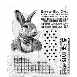Tim Holtz Cling Mount Stamp - Mr. Rabbit CMS478