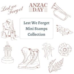 Couture Creations Mini Stamps - Lest We Forget ANZAC Collection