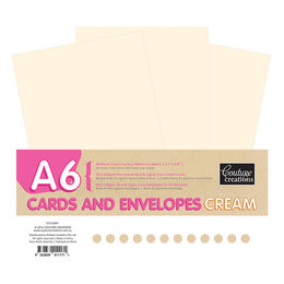 Couture Creations - A6 Card and Envelopes Cream (50 pk) CO723931