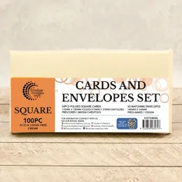 Card + Envelope Pack - Cream Square 50+50 pcs CO724846
